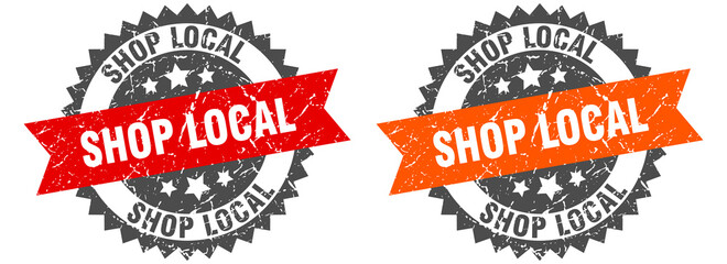 shop local band sign. shop local grunge stamp set