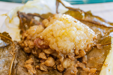 Close up shot of Lo mai gai