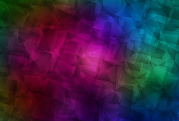 Dark Multicolor vector abstract mosaic backdrop.