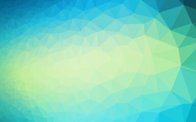 Light Blue, Yellow vector abstract polygonal cover.