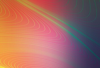 Light Pink, Yellow vector pattern with wry lines.