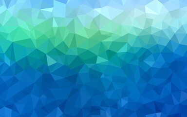 Fototapeta na wymiar Light Blue, Green vector abstract polygonal template. Modern abstract illustration with triangles. Textured pattern for your backgrounds.