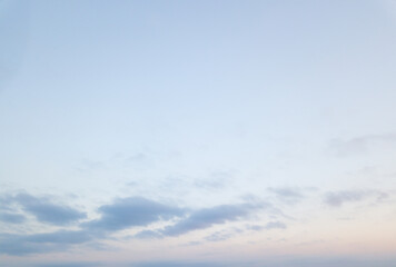 Blue Sky replacement for composition at dawn drone view 