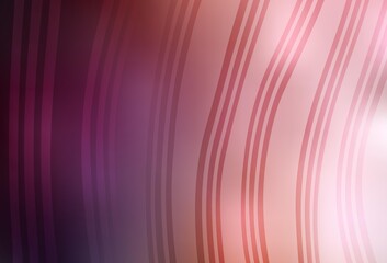 Light Pink vector background with curved lines.