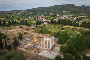 Archaelogical Choros Archea Nemea aerial view