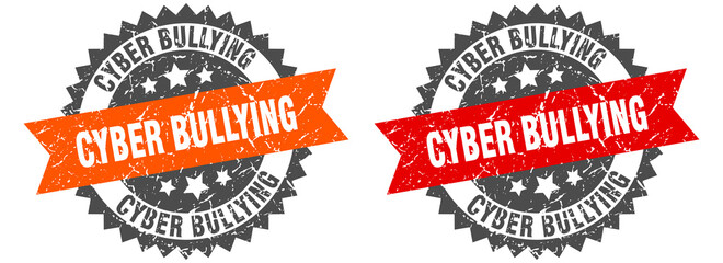 Obraz premium cyber bullying band sign. cyber bullying grunge stamp set