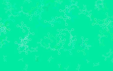 Light Blue, Green vector pattern with artificial intelligence network.
