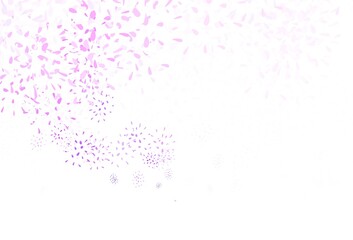 Light Purple vector doodle background with leaves.