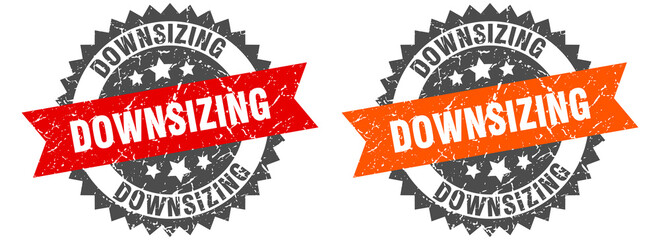 Obraz premium downsizing band sign. downsizing grunge stamp set