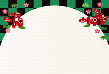 丑　年賀状　干支　背景
