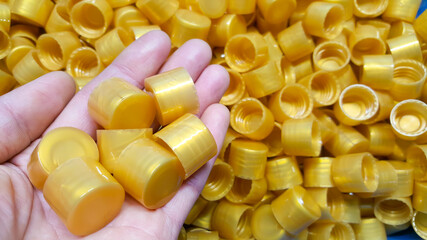 Cosmetic plastic lotion pump bottle head. made from plastic injection molding machine, in plastic factory industry