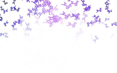 Light Purple vector natural background with branches.