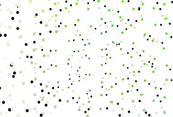 Light Green vector background with triangles, circles, cubes.