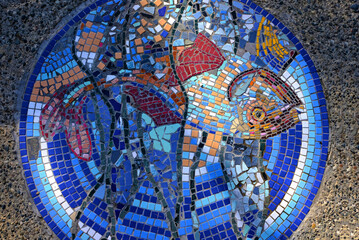 mosaic in the park guell city