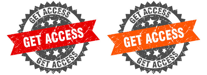 get access band sign. get access grunge stamp set