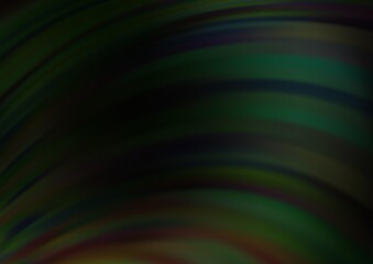 Dark Green vector pattern with liquid shapes.