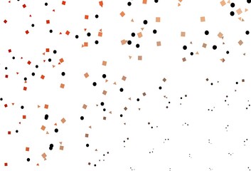 Light Red, Yellow vector template with crystals, circles, squares.