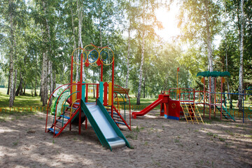 Playground with slides