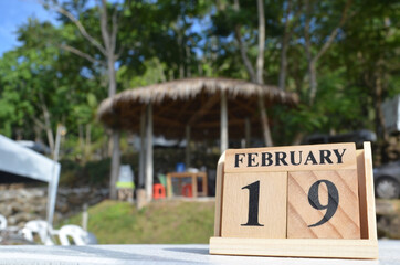 February 19, empty cover background for tourism.