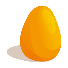 Isolated golden egg.