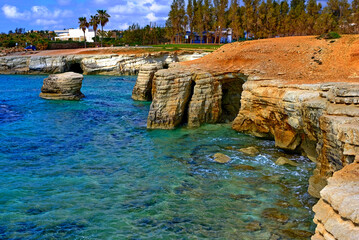 landscape of the Mediterranean sea in Cyprus