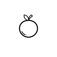 Orange icon on white background. Vector illustration in flat cartoon design. 