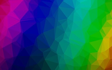 Obraz premium Dark Multicolor, Rainbow vector abstract mosaic background.