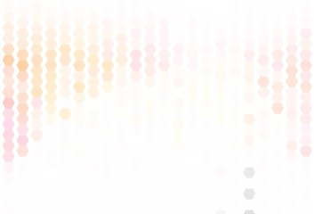 Light Red, Yellow vector background with set of hexagons.