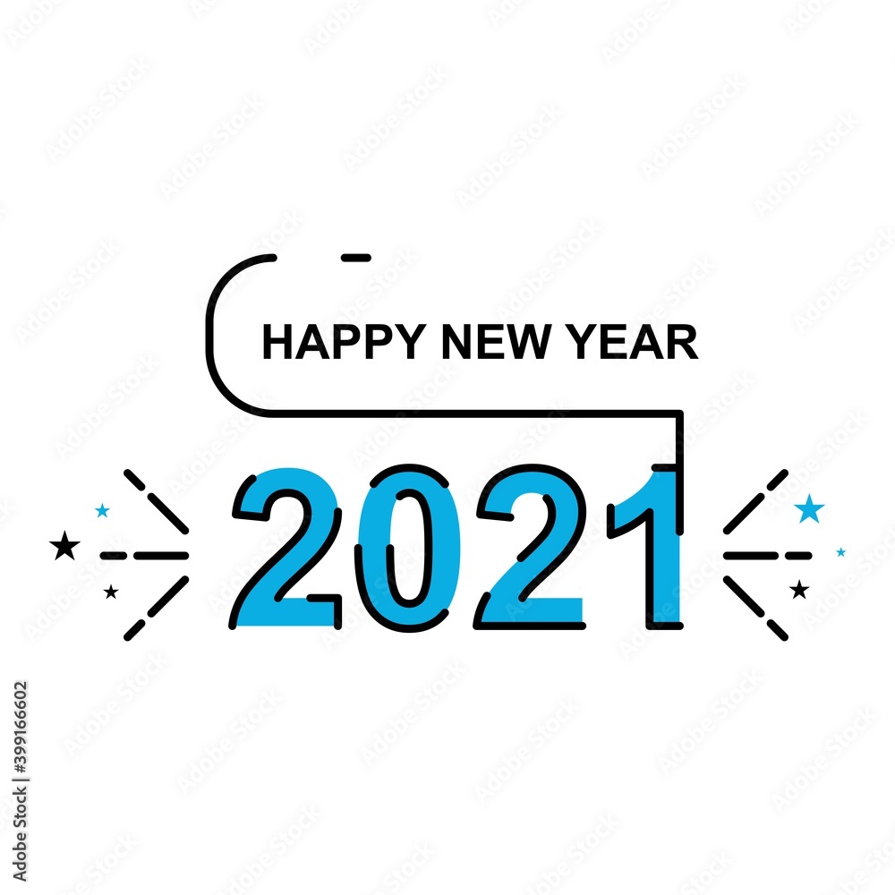 Poster 2021 new year celebration design. easy to edit woth vector file. can use for your illustration desig