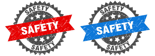 Obraz premium safety band sign. safety grunge stamp set