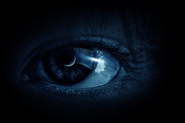 Obraz premium Macro image of human eye