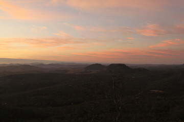 Obraz premium Sunrise over mountains