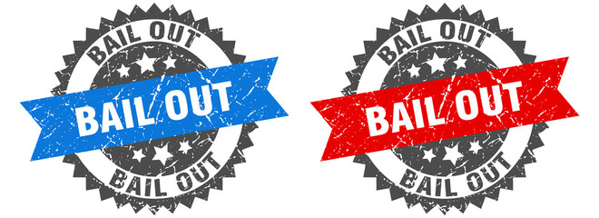 bail out band sign. bail out grunge stamp set