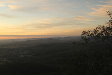 Sunrise over mountains