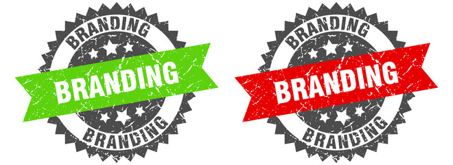 Obraz premium branding band sign. branding grunge stamp set