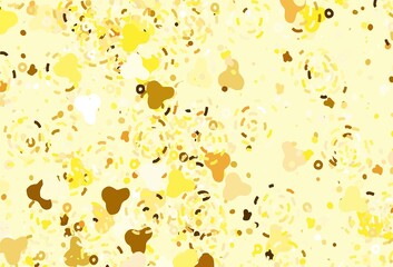 Light Yellow vector pattern with random forms.