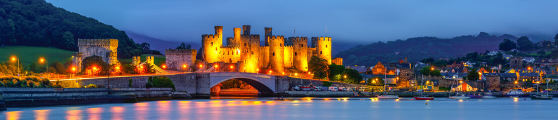 Conwy Castle located in Conwy. North Wales, UK