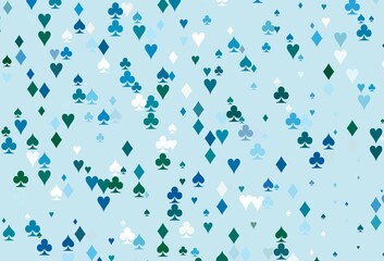 Light Blue, Green vector layout with elements of cards.