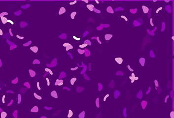 Light Purple vector template with memphis shapes.