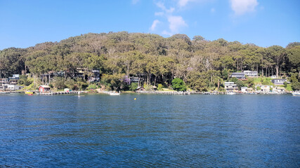 Yachts on the Pittwater, near Scotland Island, Sydney, New South Wales, Australia