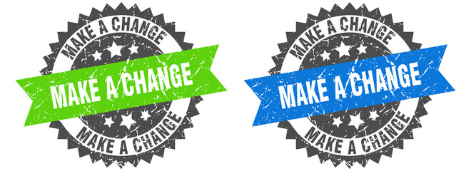 Obraz premium make a change band sign. make a change grunge stamp set