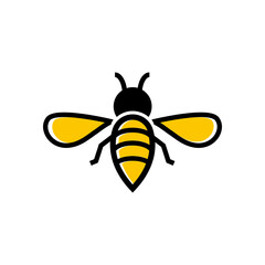 Bee icon design template vector isolated illustration
