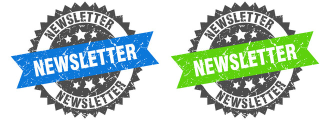 newsletter band sign. newsletter grunge stamp set