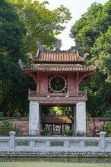 Obraz premium Khue Van Cac pavilion in Temper of Literature ( Van Mieu ) - Vietnam first national university, was built in 1070