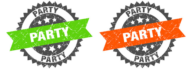 Obraz premium party band sign. party grunge stamp set