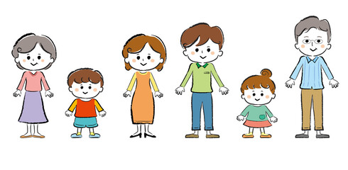 Cute illustrations of a happy smiling 3rd.タイトル変更