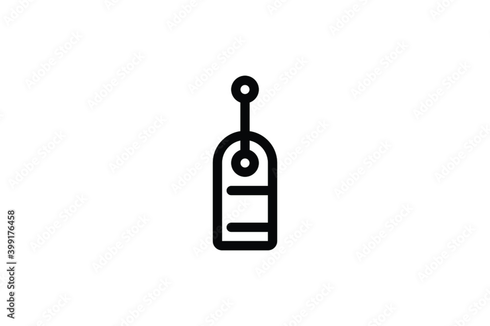 Poster travel outline icon - label