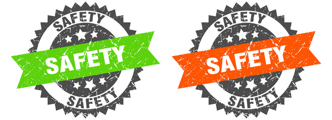 Obraz premium safety band sign. safety grunge stamp set