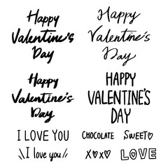 バレンタインデー　手書き文字の素材