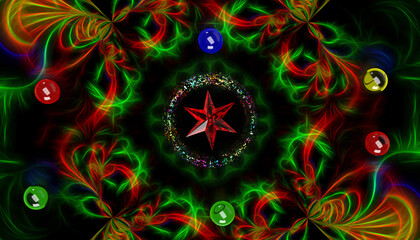 Abstract multi-colored Christmas background.